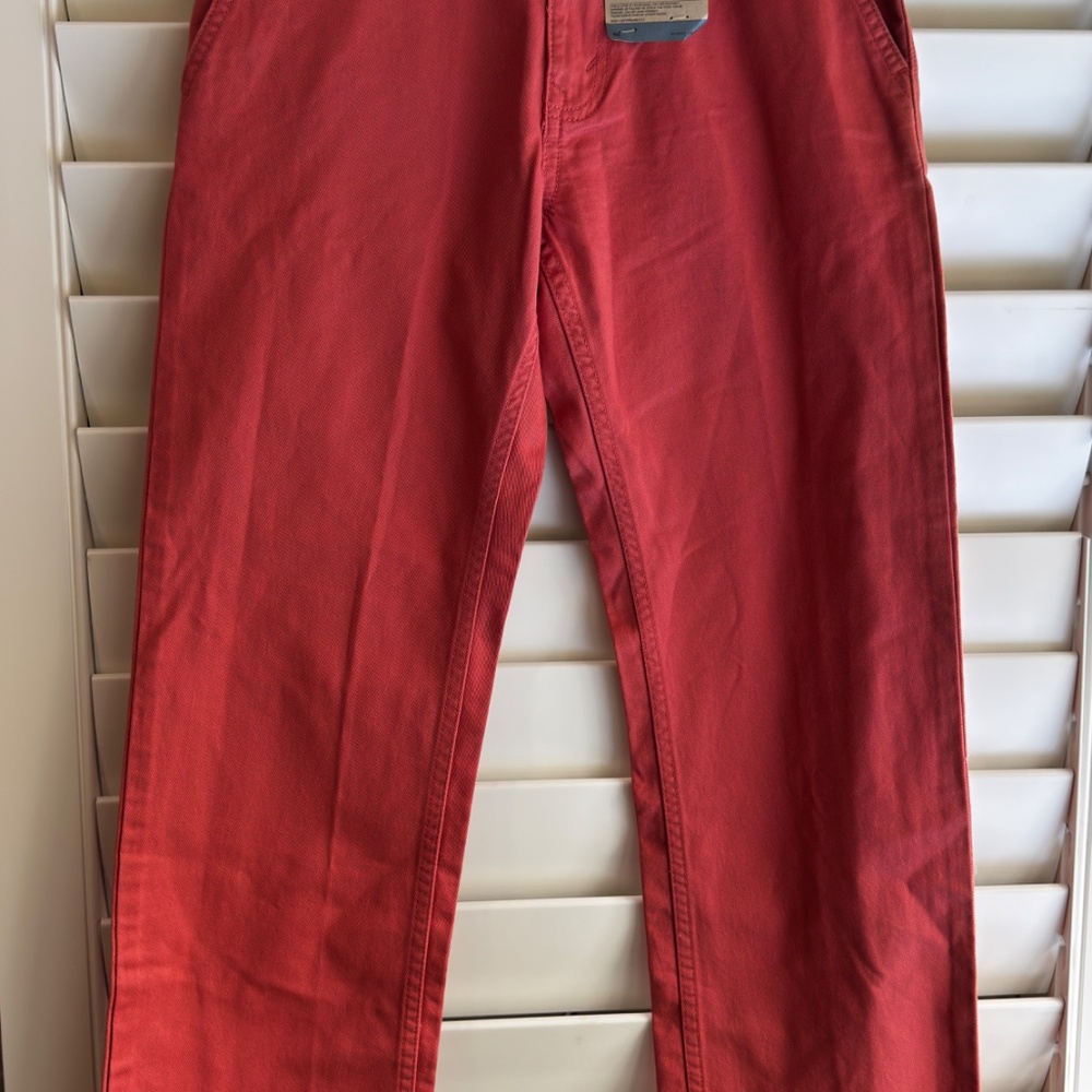 Levi's 505 Straight Leg Pants in Coral Red